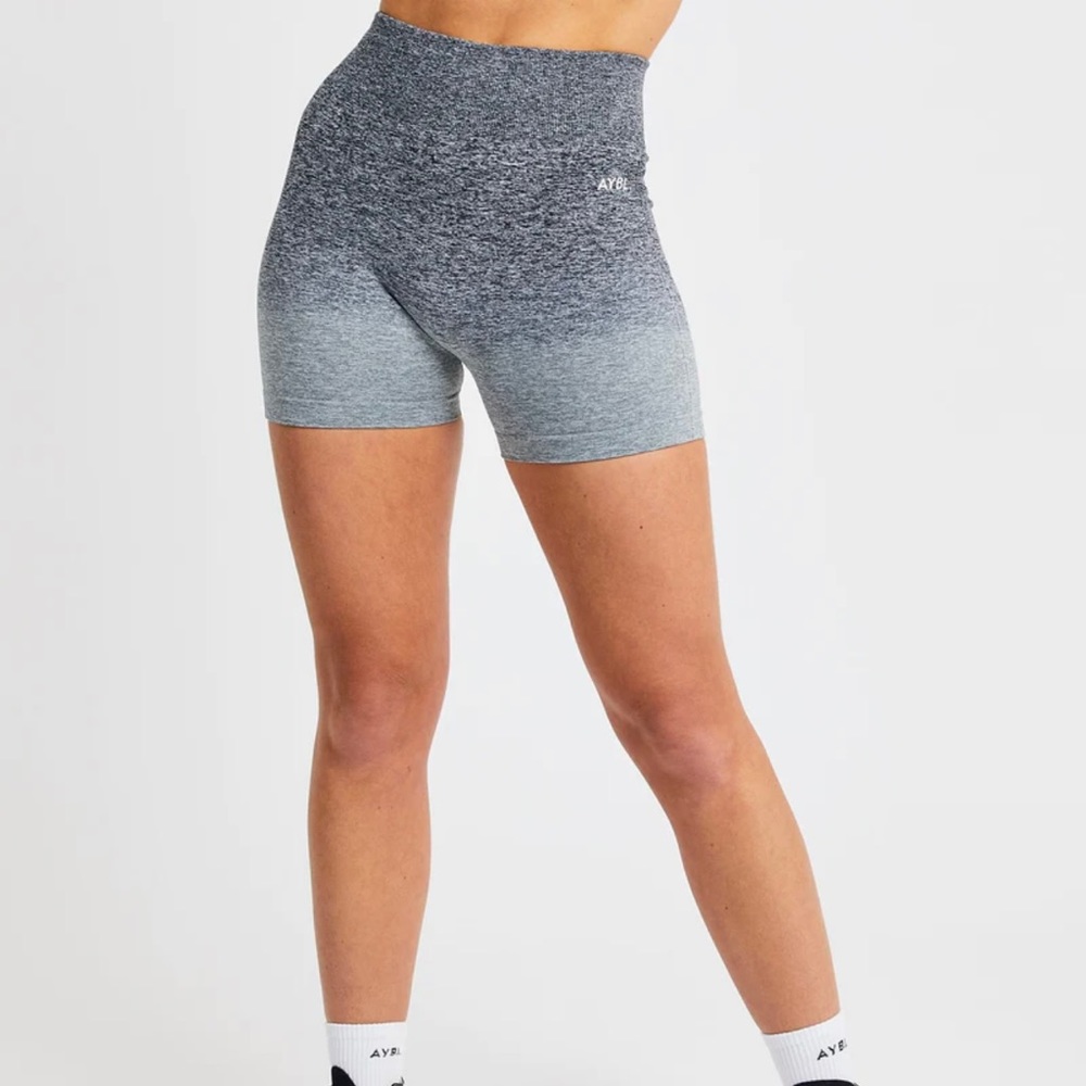 AYBL Pulse Ombré Seamless Shorts- Grey Marl
